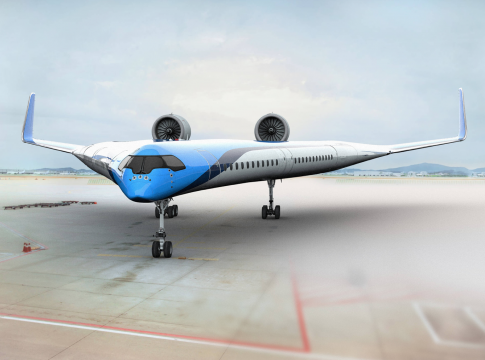 KLM aereo v-shaped