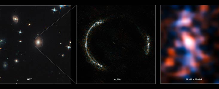 ALMA per la rilevazione degli anelli di Einstein. Credits: ESO.