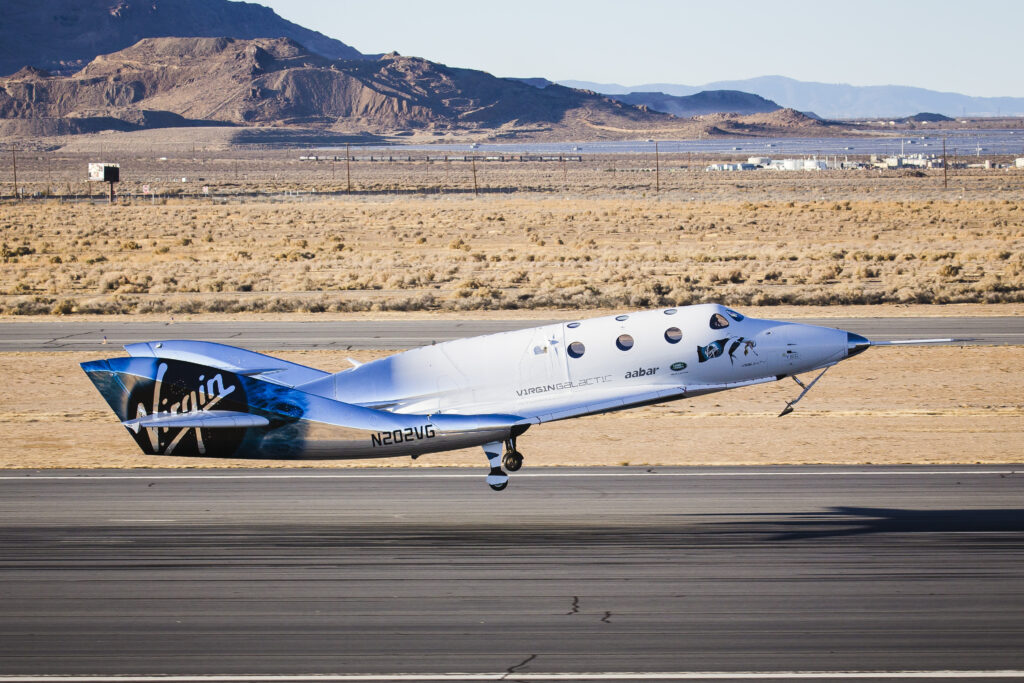 VSS Unity in fase di decollo. Crediti: The Spaceship Company.