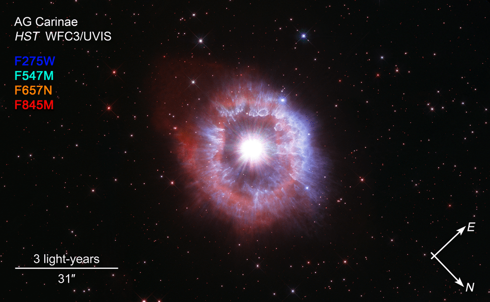 Hubble fotografia stella