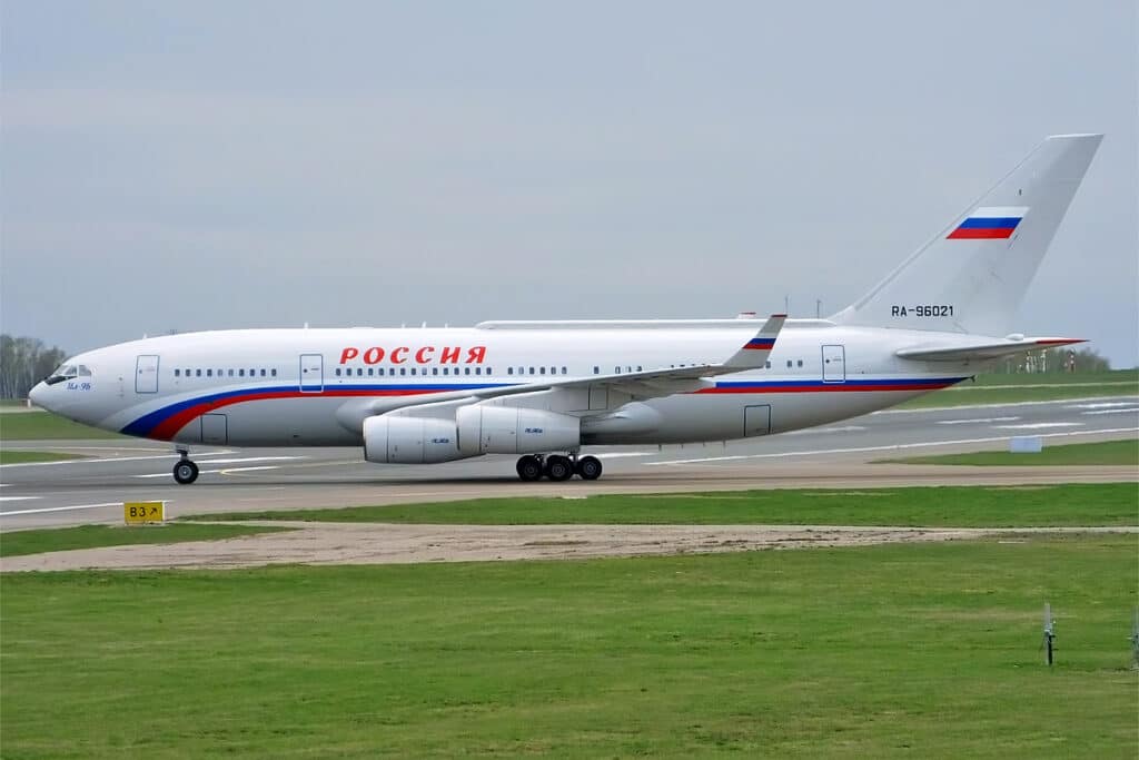 Air Force One russo Ilyushin Il-96-300PU. Credits: Anna Zvereva