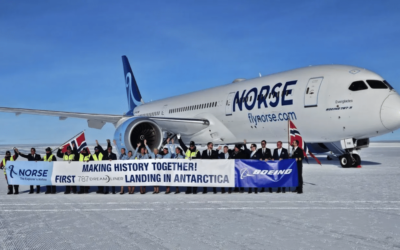 Per la prima volta nella storia un Boeing 787 Dreamliner atterra in Antartide
