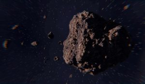 Asteroide si muove nello spazio