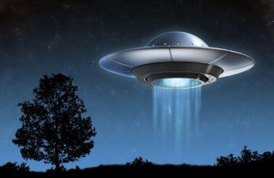 Rappresentazione artistica di un'astronave aliena che richiama l'idea di UFO