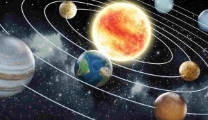 Sole e pianeti dle sistema solare