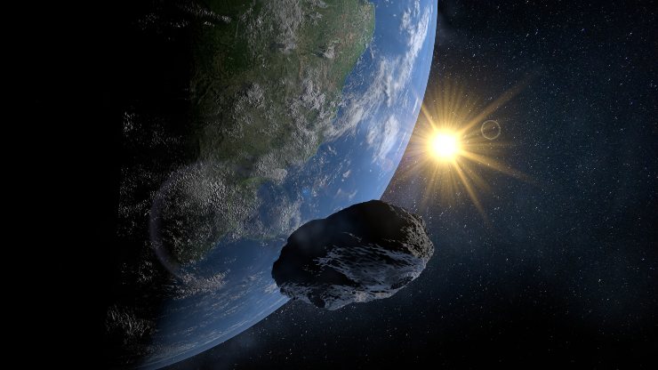 Rappresentazione di un asteroide vicino alla Terra