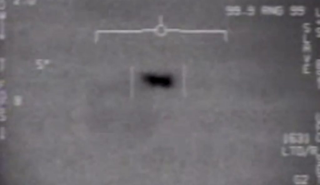 Screenshot del video di un UFO