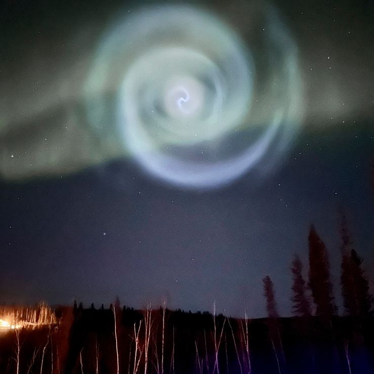 Spirale nei cieli d'Alaska