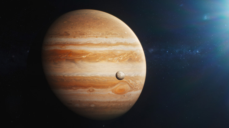 Giove e il suo satellite Ganimede