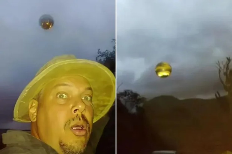 Selfie con il misterioso UFO (TheSun)