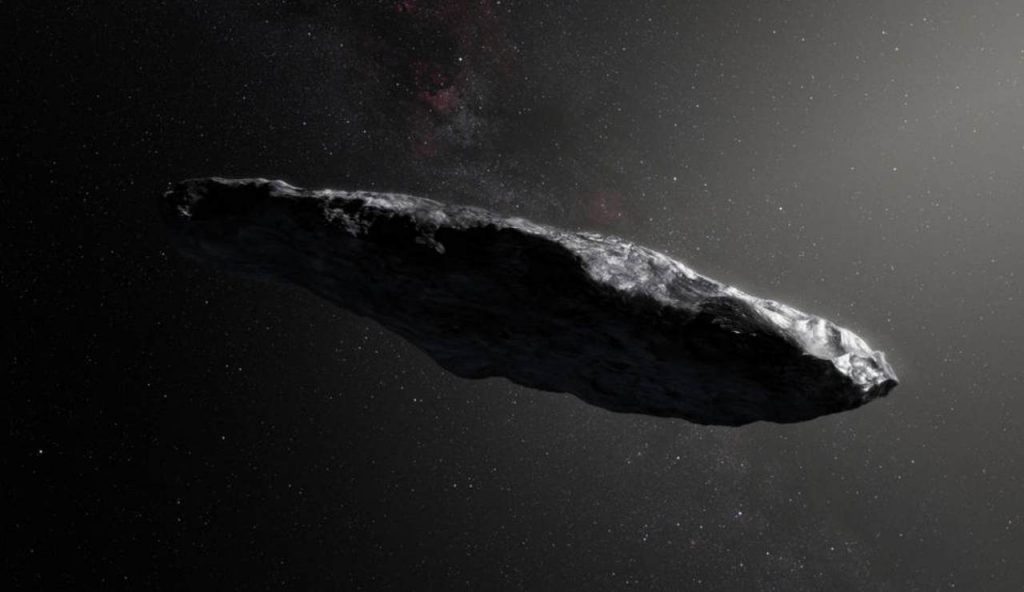 Illustrazione di Oumuamua (Flickr)