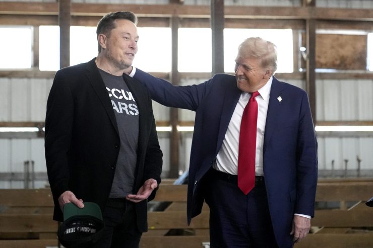 Musk e Trump assieme (AP Photo/Alex Brandon)