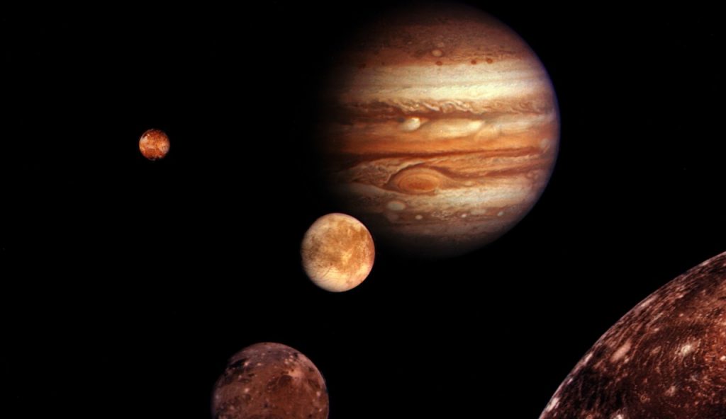 Giove con i satelliti galileiani