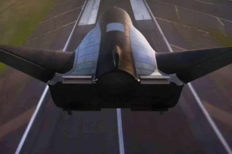 Illustrazione dello Dream Chaser durante un atterraggio (Sierra Space)