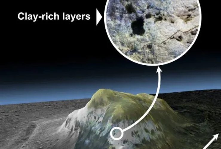 Illustrazione della possibile presenza d'acqua (ESA_TGO_CaSSIS_NASA_JPL_MSSS_University of Arizona)