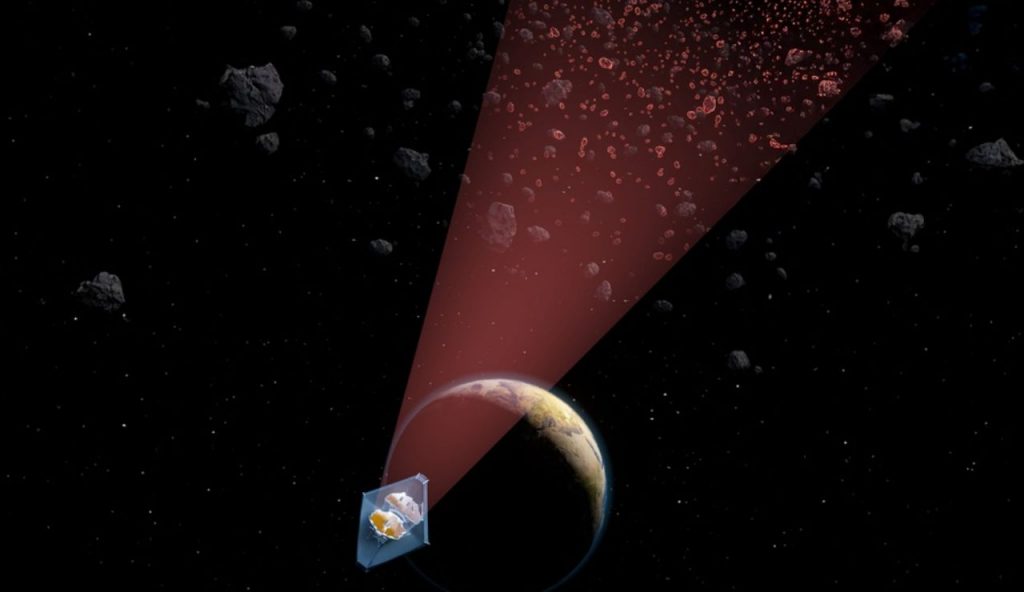 Illustrazione del Telescopio James Webb che scopre gli asteroidi (NASA foto)