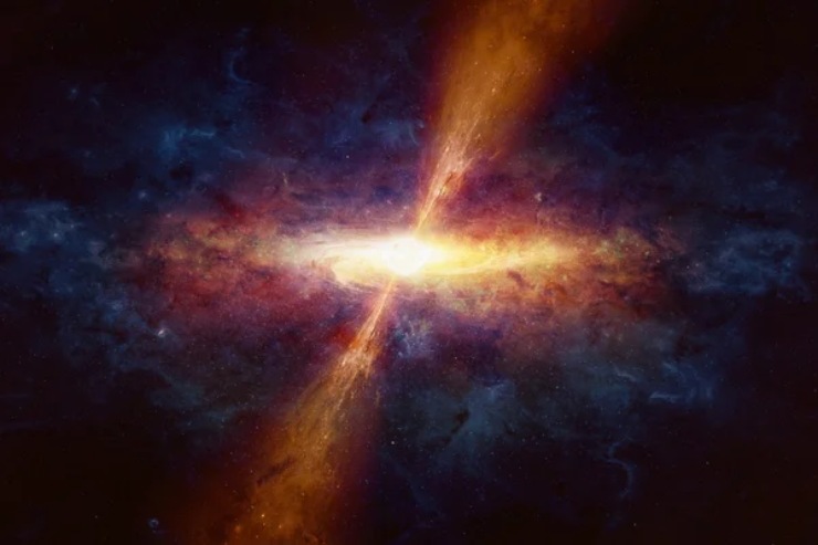 Illustrazione di un quasar luminoso (Depositphotos FOTO) - www.aerospacecue.it