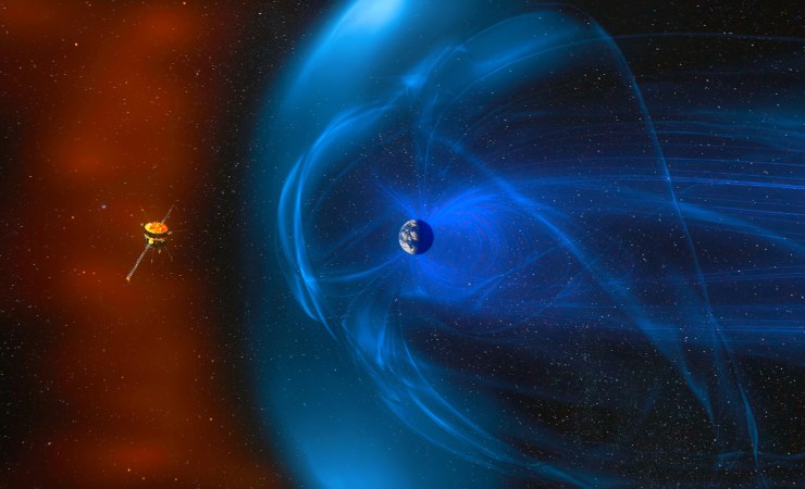 Rappresentazione della magnetosfera terrestre