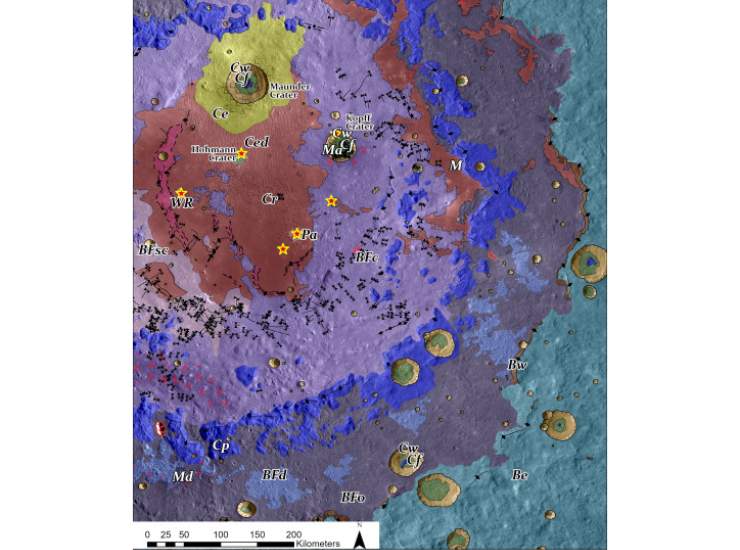 Mappa del bacino Orientale (Runyon et al. foto)